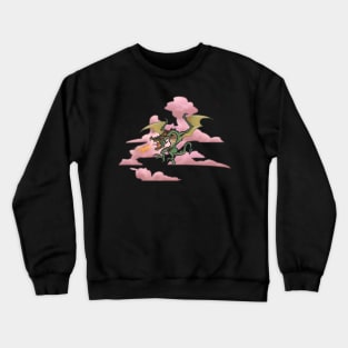 Dragon mascot with clouds Crewneck Sweatshirt